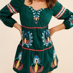 Anthropologie Embroidered Tunic Dress